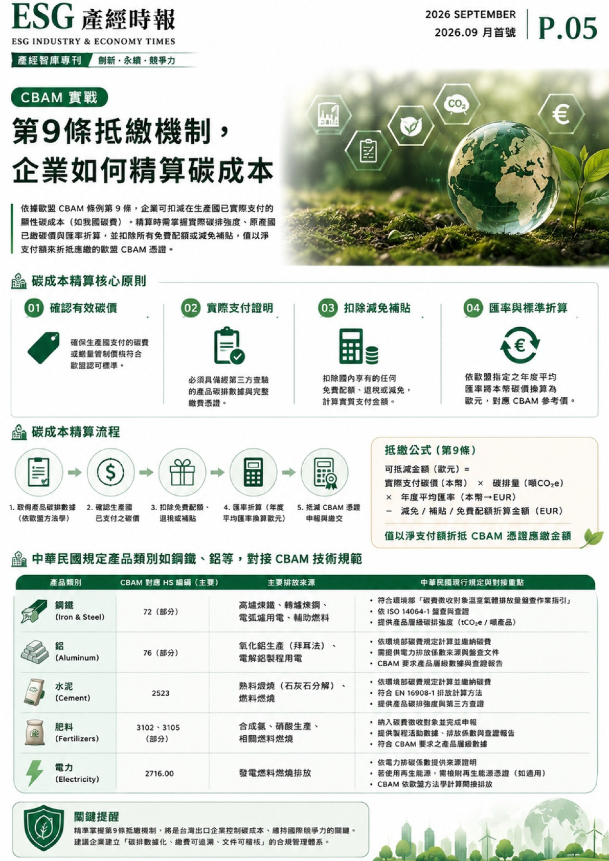 CBAM 實戰 第9條抵繳機制，企業如何精算碳成本
